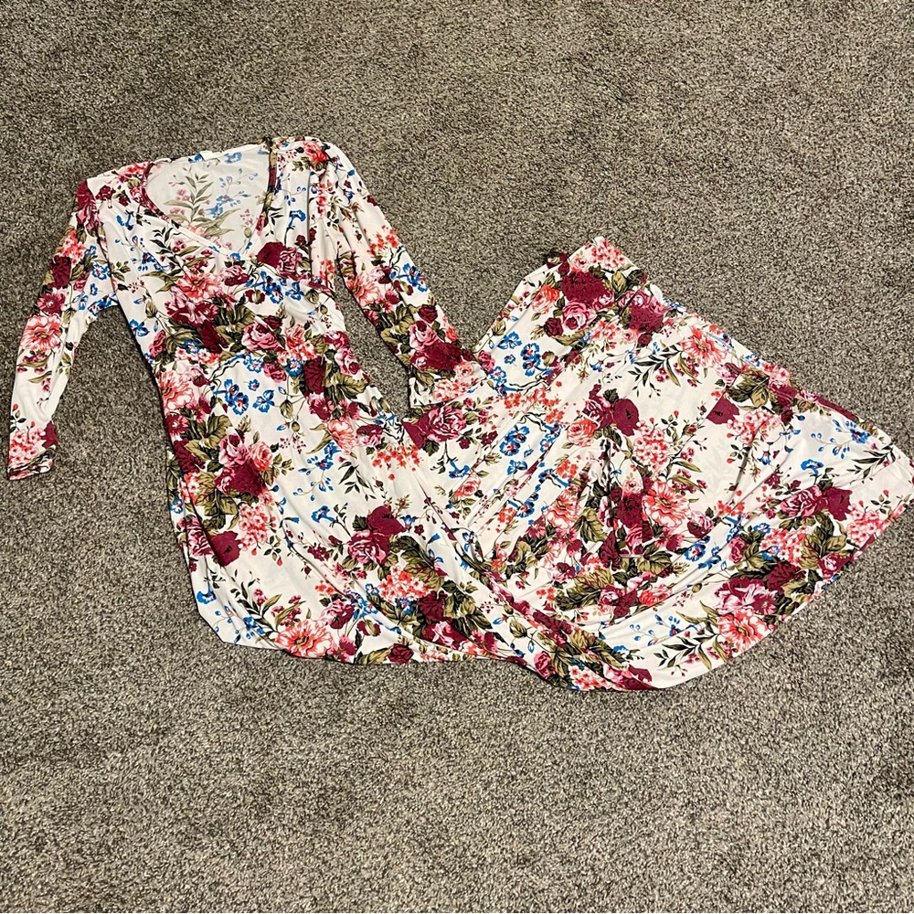 Pinkblush Floral Tie Maternity Maxi Dress